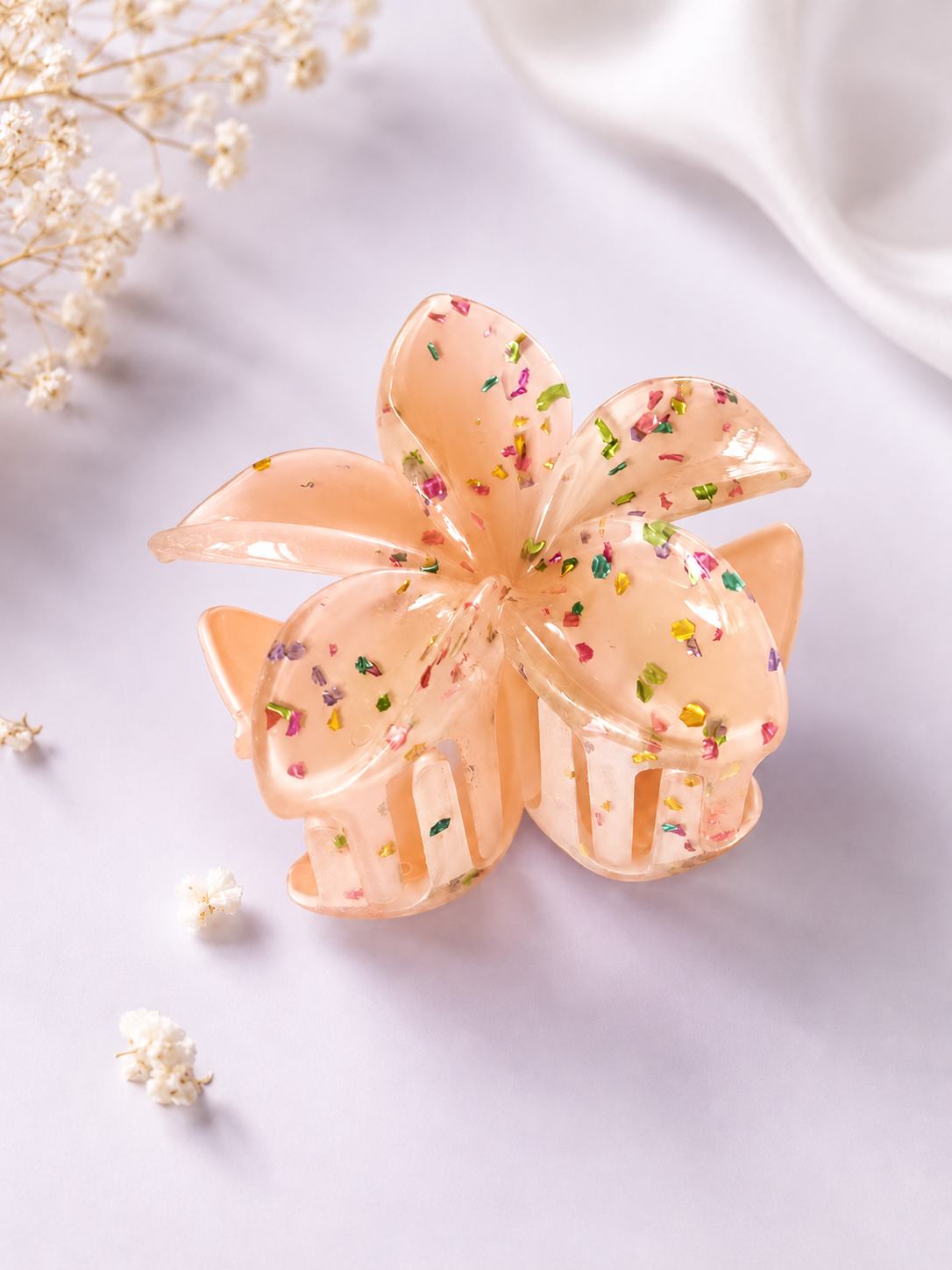 Summer Peach Bloem Haarclip