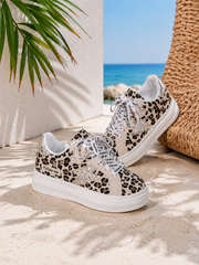 Sneaker panterprint en glitter