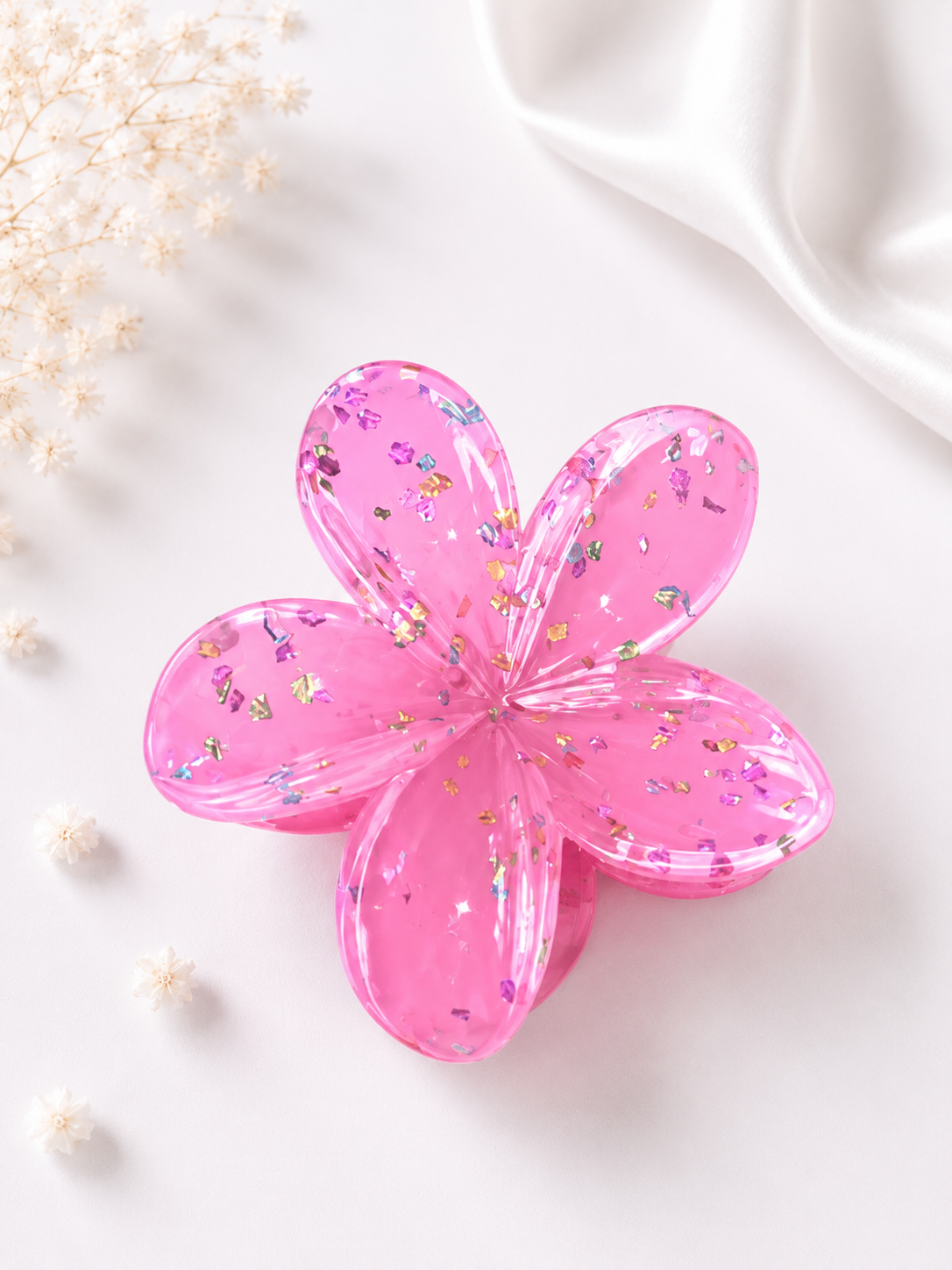 Fuchsia Glitter Haarklem | Trendy Kinder Haarclip