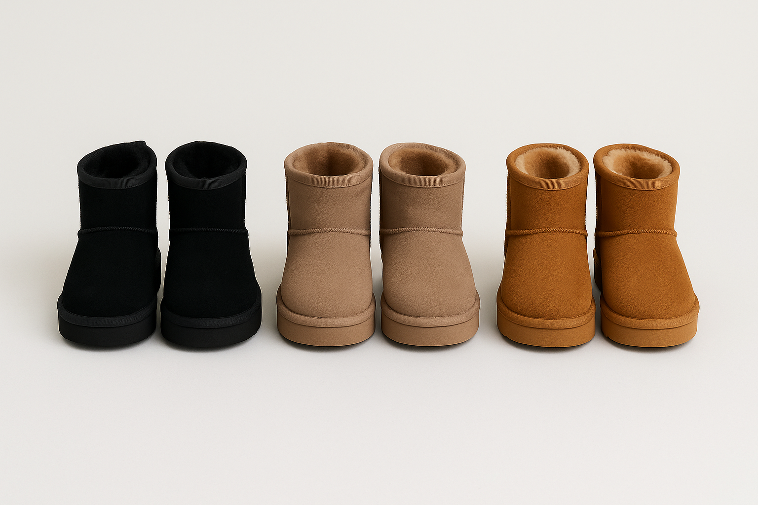 Camel cozy platform boots met imitatiebont voor meisjes