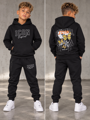 ICON Jongens Joggingpak Zwart – Hoodie & Joggingbroek | 4–14 Jaar