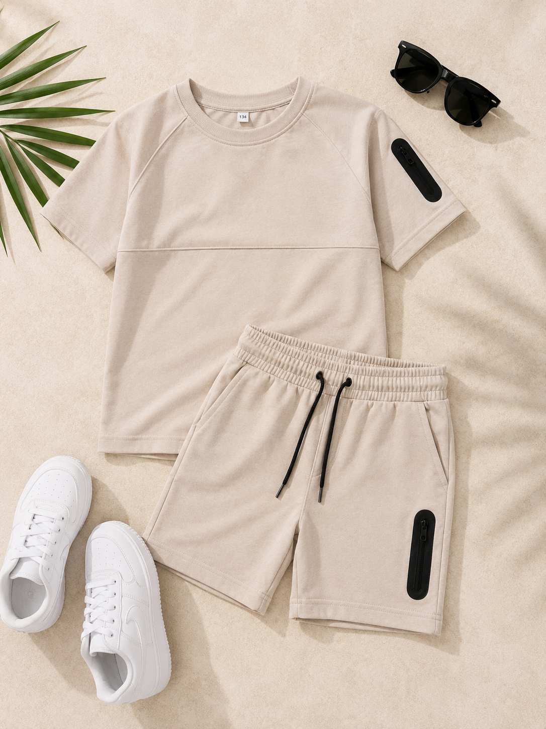 Beige Jongens Zomerset met Shorts