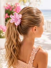 Sweet pink Glitter Bloom Haarklem