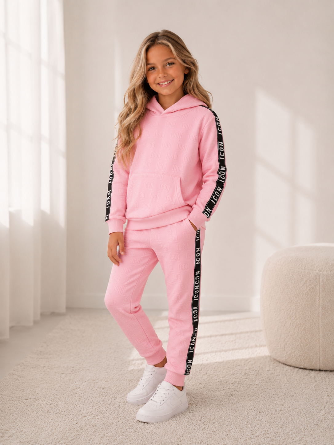 ICON Roze Joggingpak Meisjes – Hoodie & Joggingbroek
