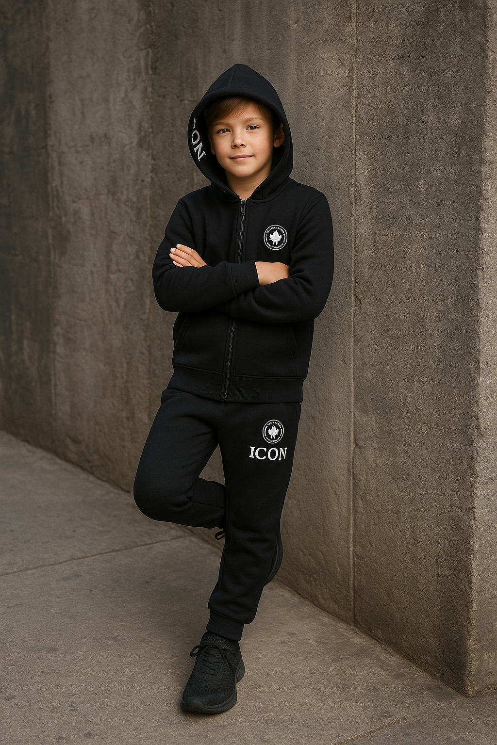 ICON Signature Jogging Set – Black Edition