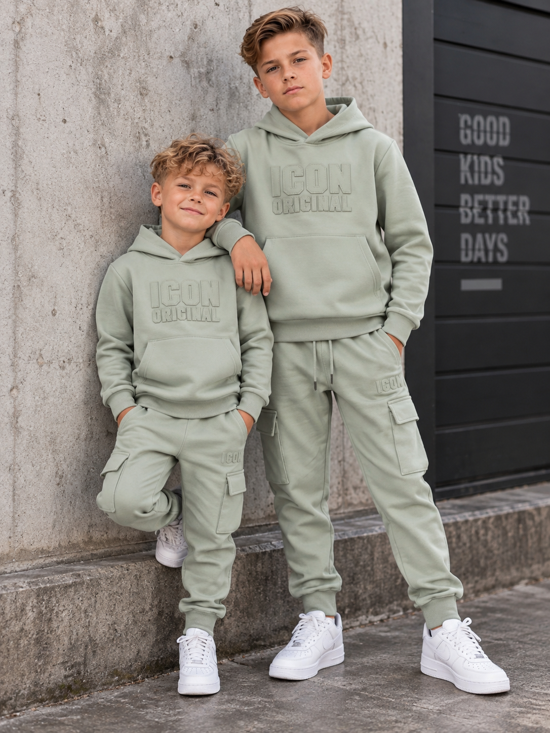 ICON Original Cargo Joggingpak Jongens Sage Groen – 4 t/m 14 jaar