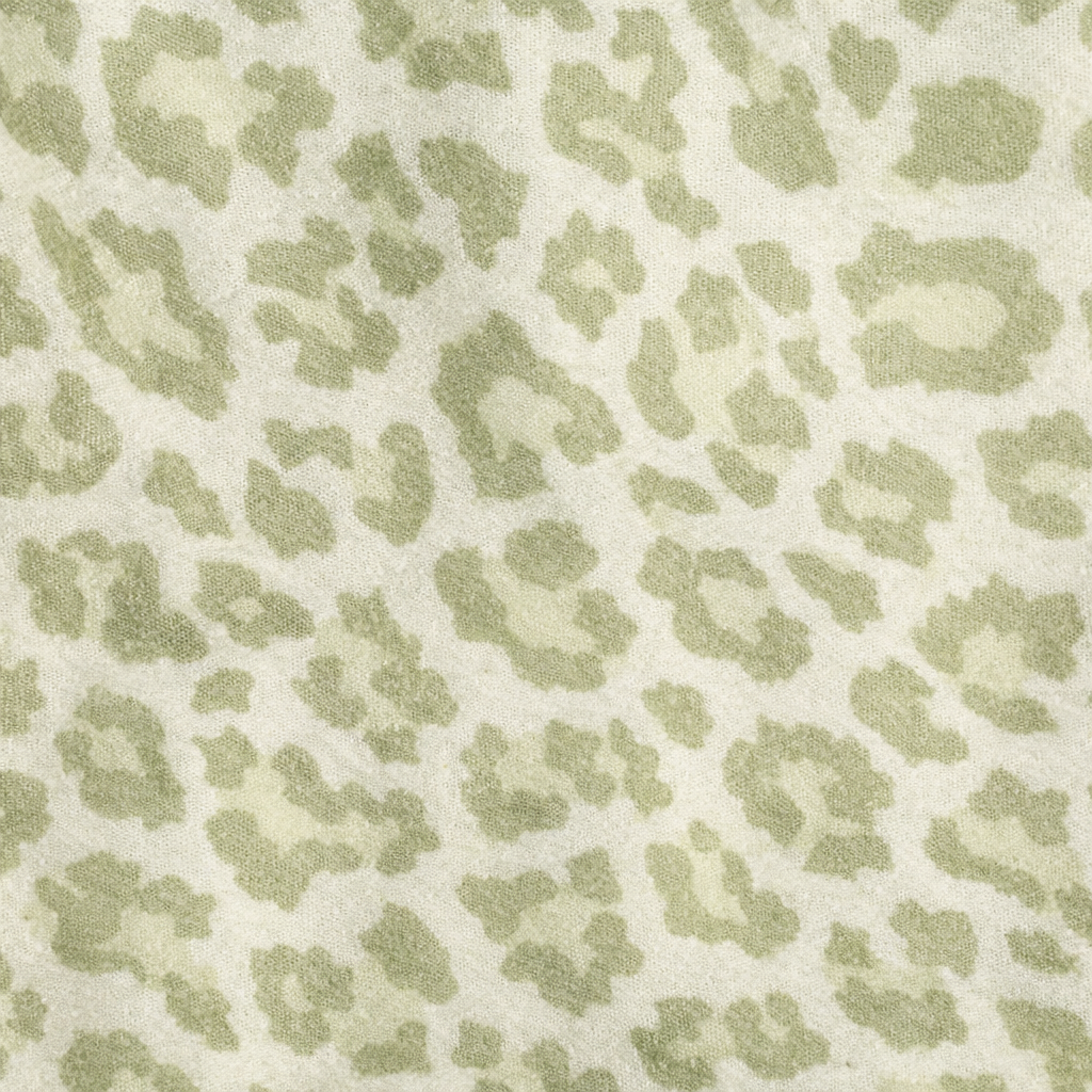 Lichtgroene panterprint flaredbroek voor meisjes