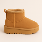 Camel cozy platform boots met imitatiebont voor meisjes
