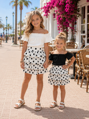 Polkadot Rokje- Wit - voor Meisjes