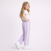 Lila broek met sierband voor meisjes