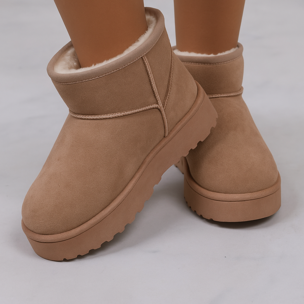 Kaki Cozy Platform Boot