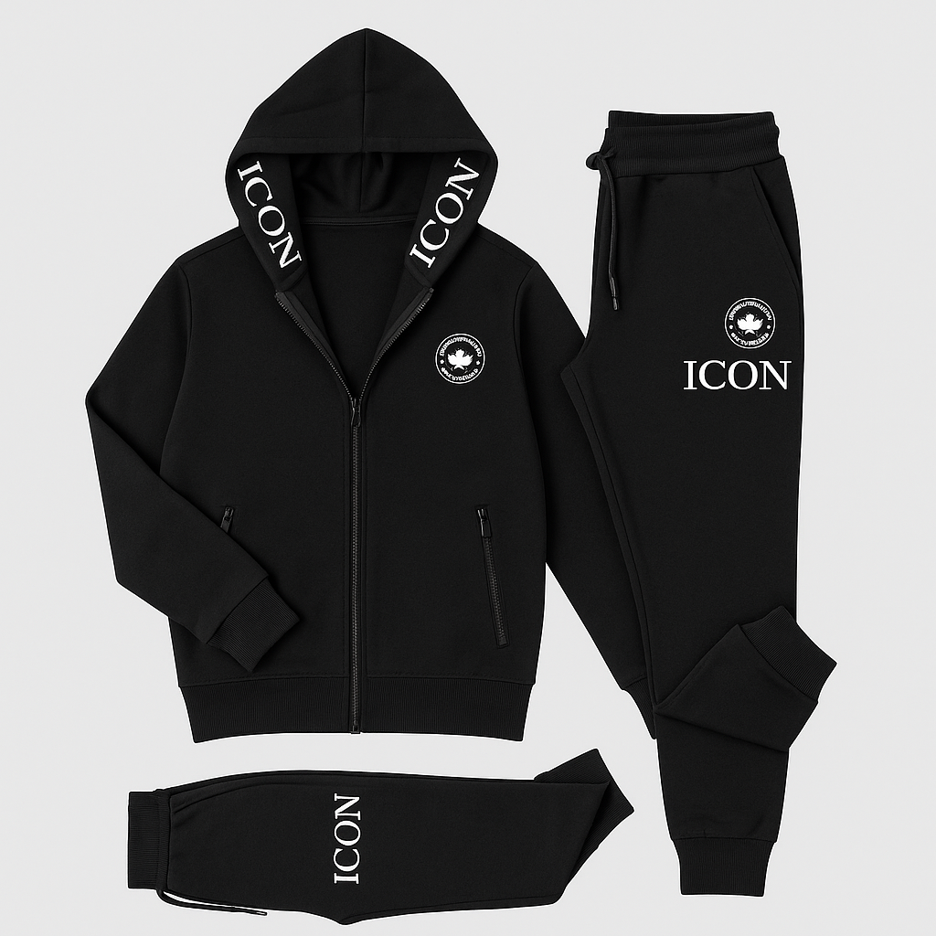 ICON Signature Jogging Set – Black Edition