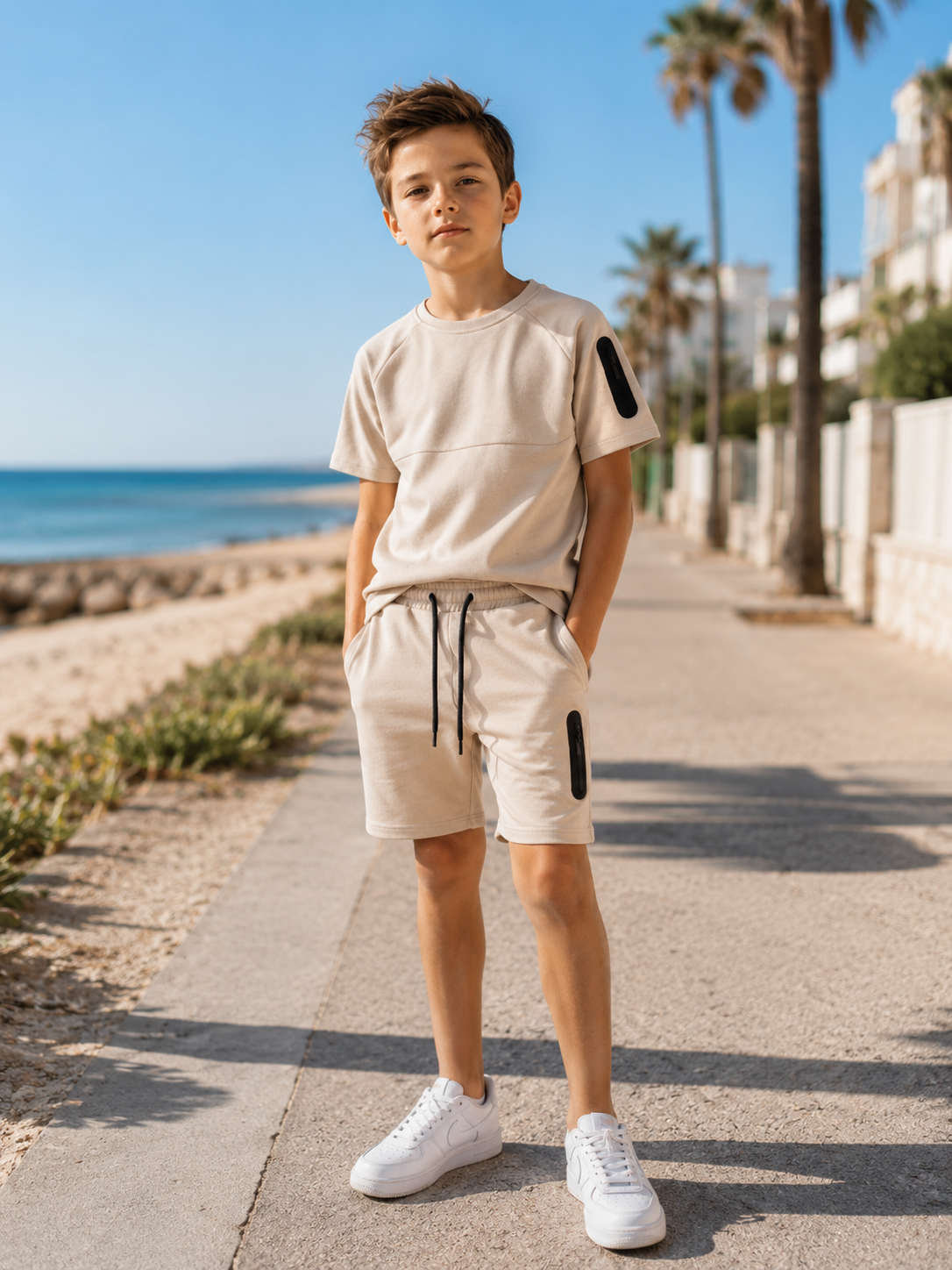 Beige Jongens Zomerset met Shorts